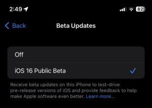 How to access ios beta software updates with iOS 16.4 